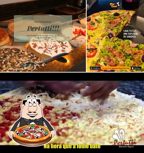 Peça diferentes tipos de pizza