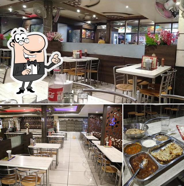 The interior of Bihari Lal Sweets & Restaurant