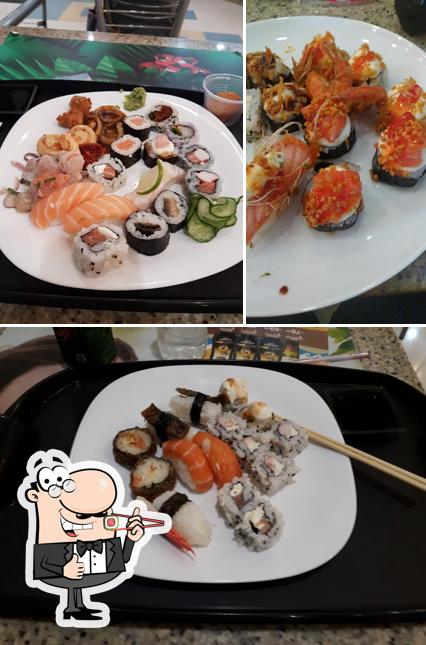 Prove diferentes opções de sushi
