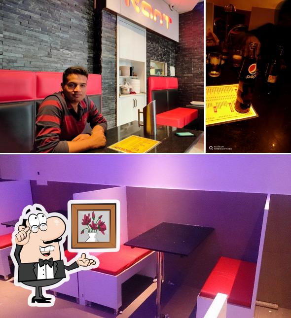 The restaurant's interior and beer