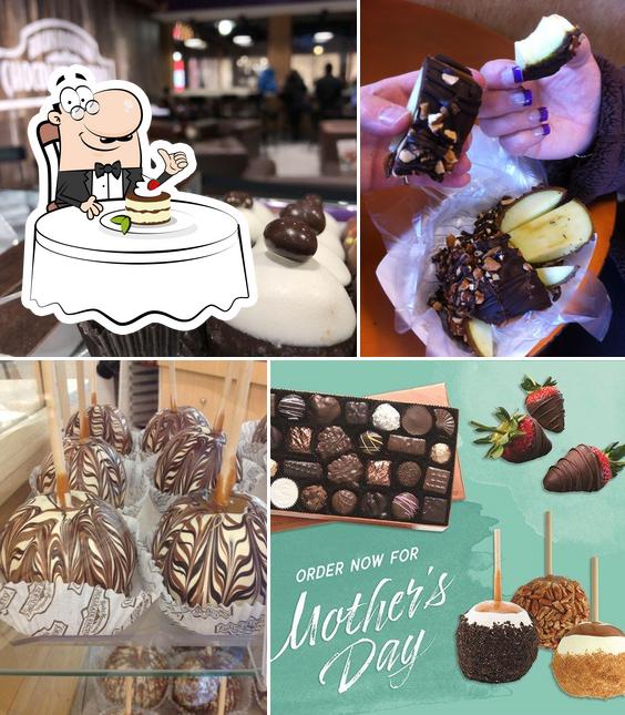 Rocky Mountain Chocolate Factory serves a selection of desserts