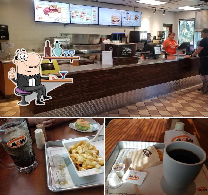 Voici l’image affichant la intérieur et bière sur A&W Canada