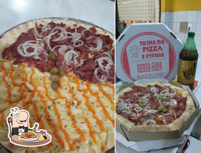 Peça pizza no Skina da Pizza e Esfiha