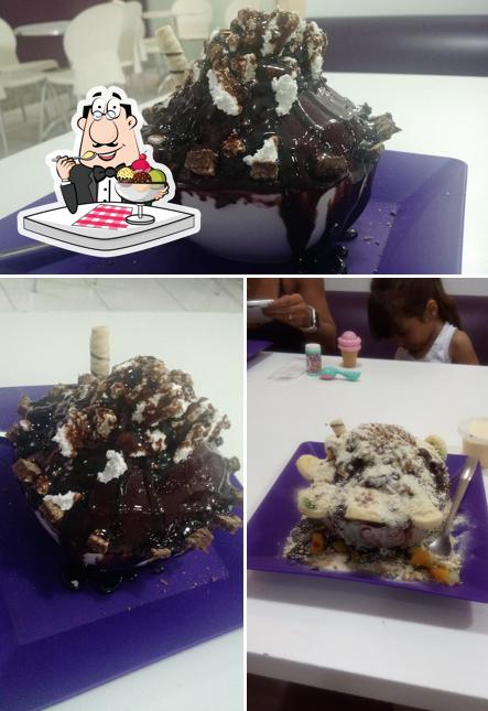 Açaí Cream Gelateria provê uma variedade de pratos doces