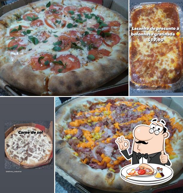 Escolha pizza no espaço da pizza