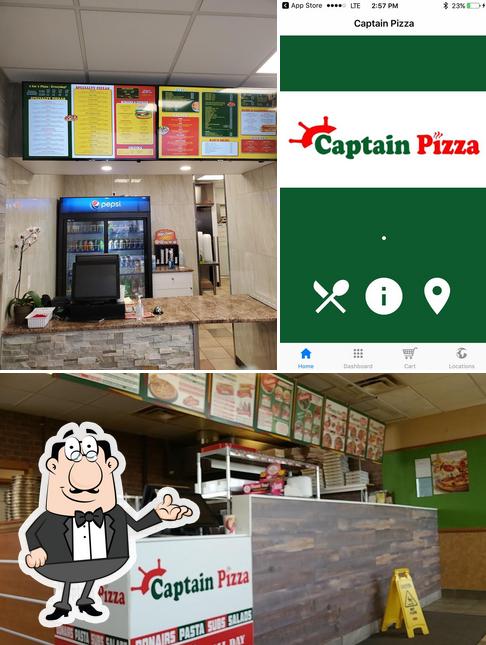 L'intérieur de Captain Pizza