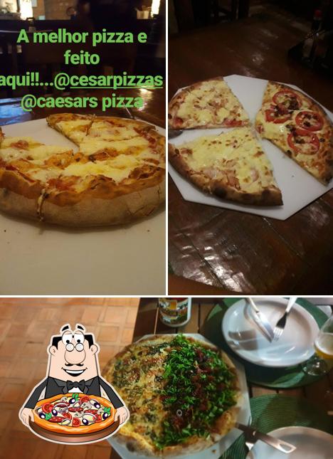 Peça pizza no PIZZARIA CAESARS A MELHOR PIZZA DA CIDADE GAROPABA