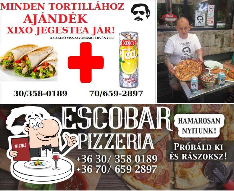 Food at Escobar pizzeria