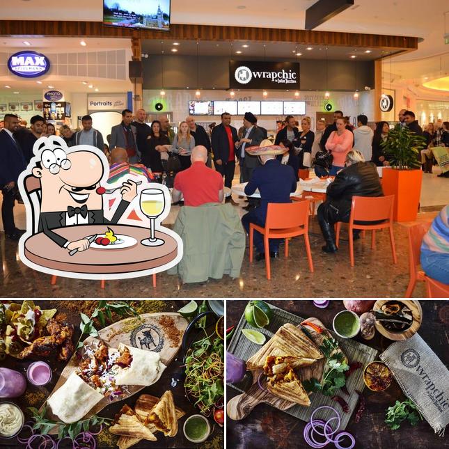 The picture of food and interior at Wrapchic