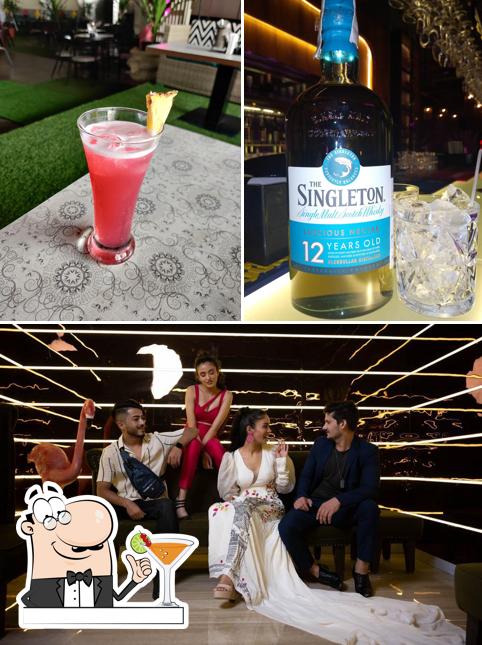 Take a look at the image displaying drink and wedding at Hiranandani Knotty Yard Best Lounge in powai