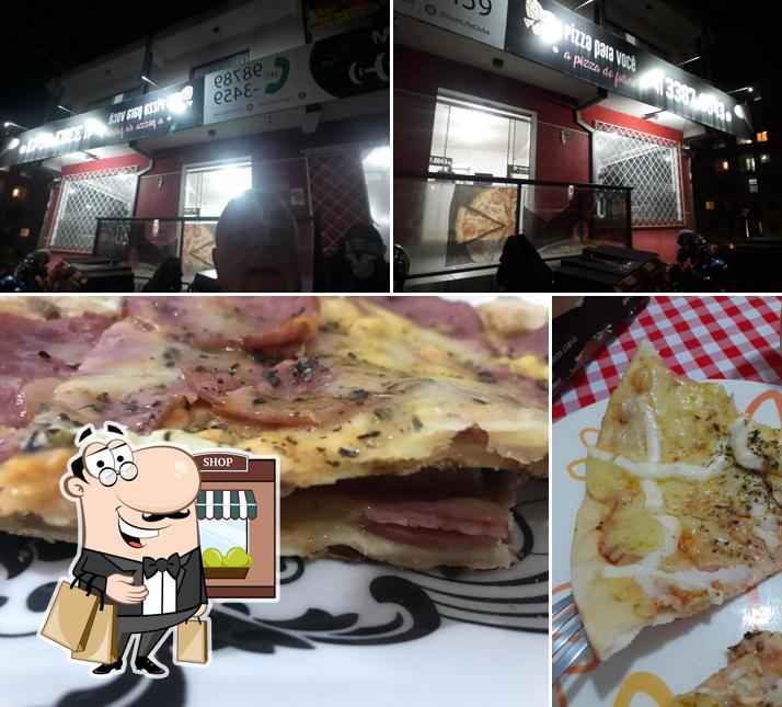 Confira a foto apresentando exterior e comida no Pizza para Você - Campo Comprido