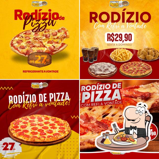 Peça pizza no Pizzaria Borda de Ouro