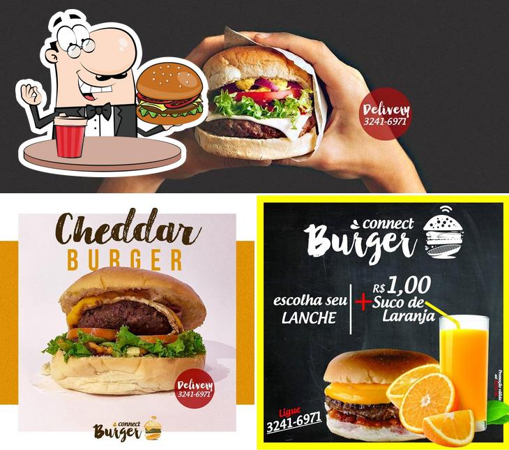 Consiga um hambúrguer no Connect Burger