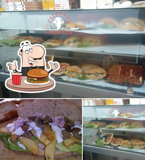 Ordina un hamburger a Pizzeria Comme Coce