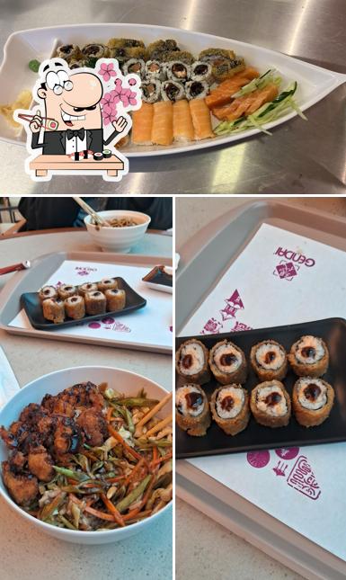 Escolha diversas opções de sushi