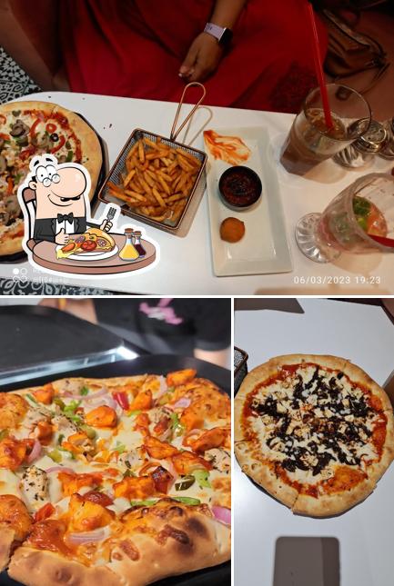 Pick pizza at Pink Salt Cafe