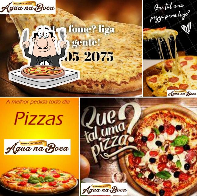 Escolha pizza no Agua Na Boca Pizzaria