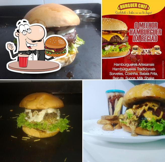 Delicie-se com um hambúrguer no Burguer Chef Hamburgueria E Sorveteria