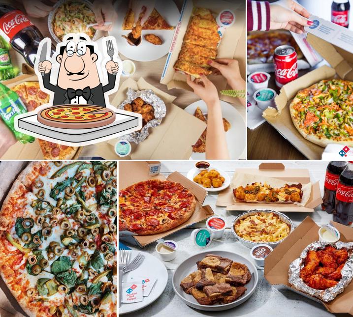 A Domino's Pizza, vous pouvez essayer des pizzas