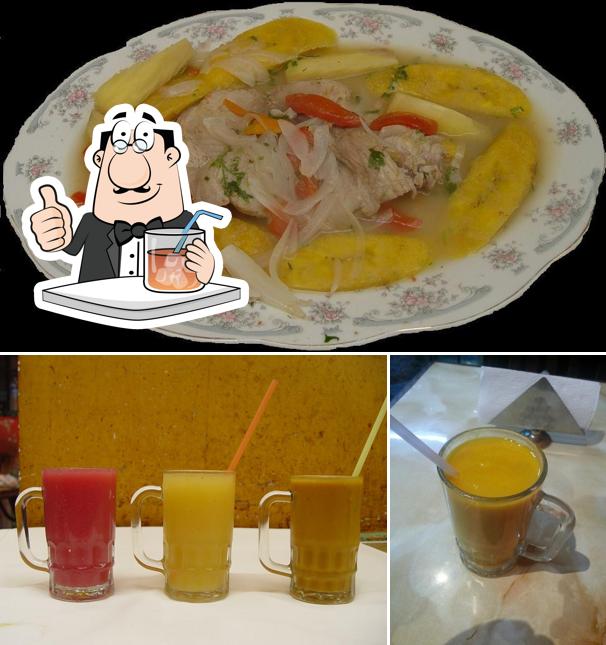 The image of El Maracuya’s drink and food