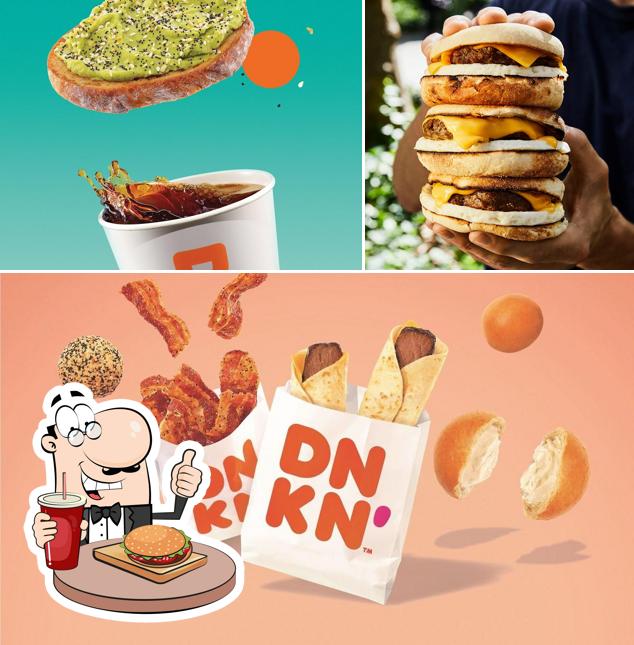 Try out a burger at Dunkin'