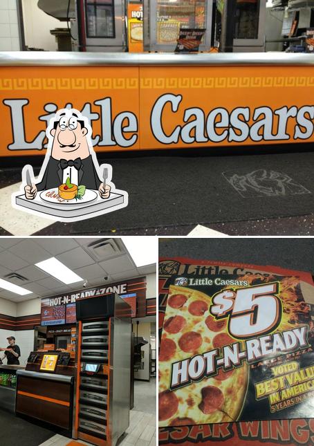 The image of Little Caesars Pizza’s food and interior