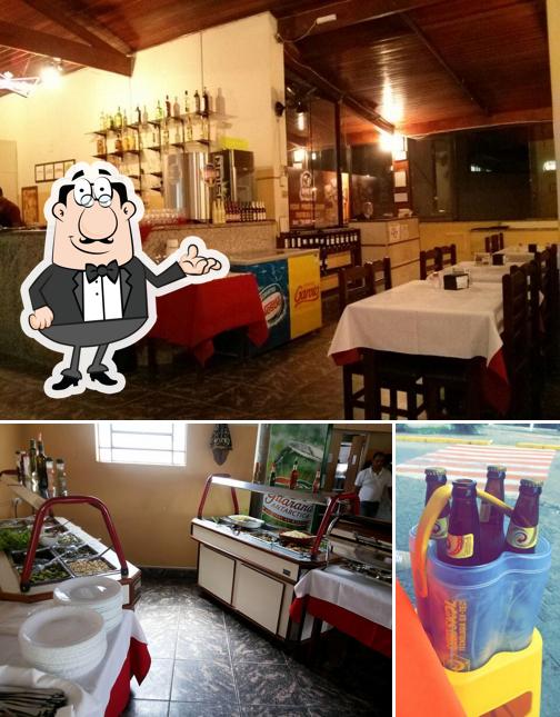 O interior do Homero Chopperia e Pizzaria