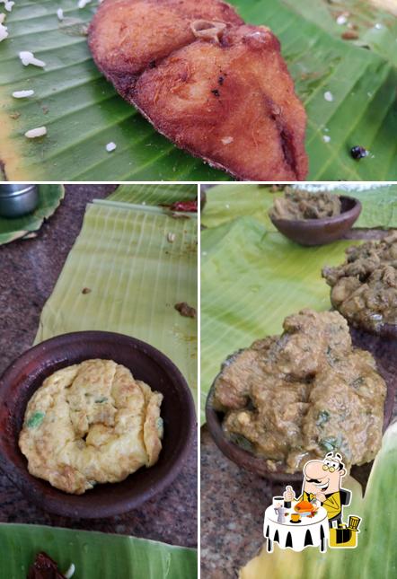 Food at Sri Murugavilas clay pot cooking