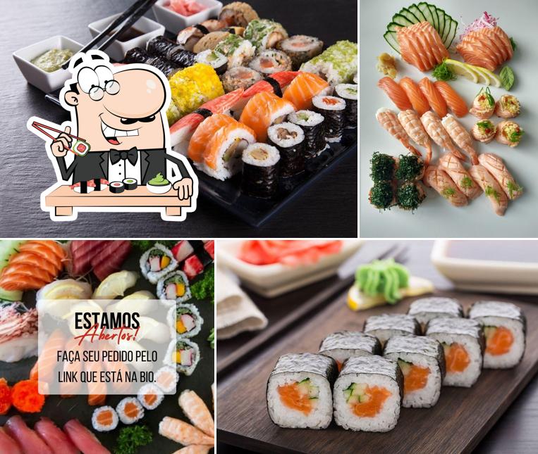 Experimente diferentes opções de sushi