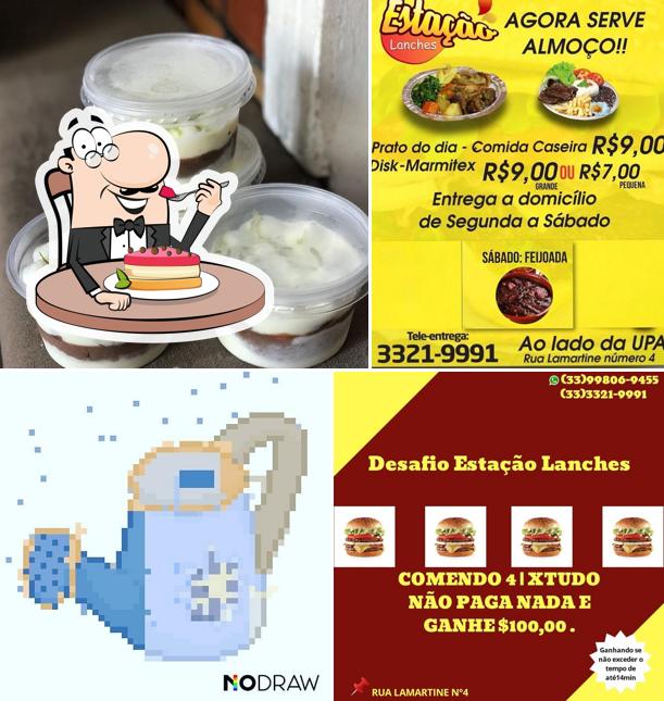 Estação Lanches serve uma escolha de sobremesas