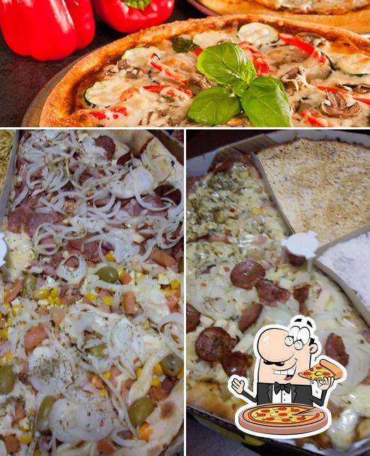 Escolha pizza no Fratelli Pizzaria