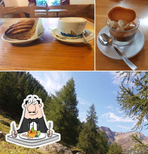 La cibo e esterno del ristorante