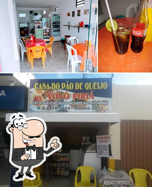 A ilustração da interior e cerveja no CASA DO PÃO DE QUEIJO