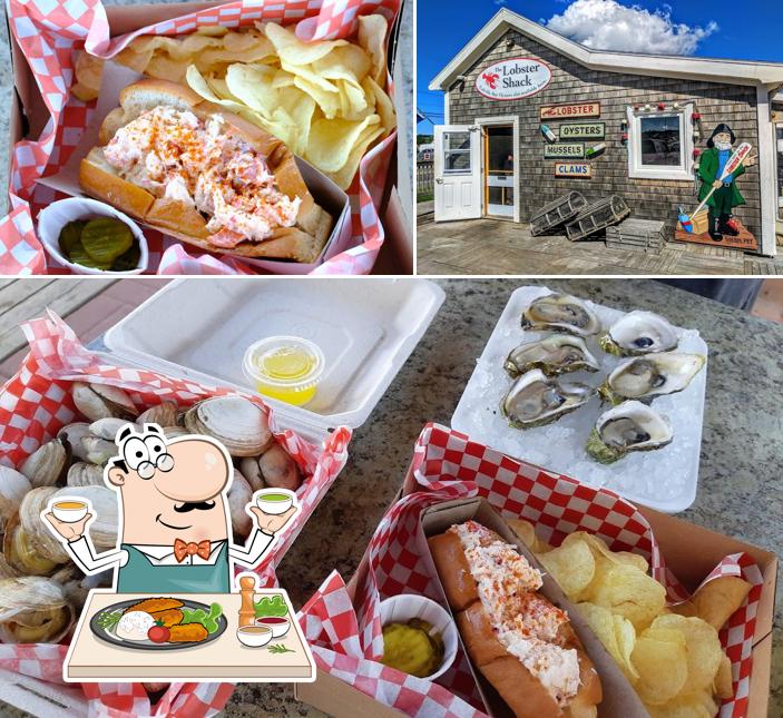 The picture of food and exterior at The Lobster Shack
