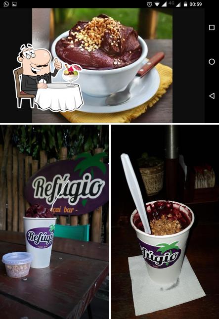 Refúgio - açai bar oferece uma seleção de pratos doces