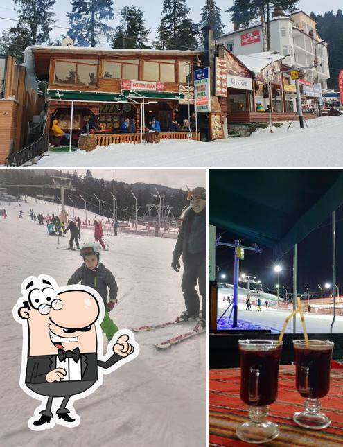 L'extérieur de Restaurant Golden Horn. Borovets. Bulgaria