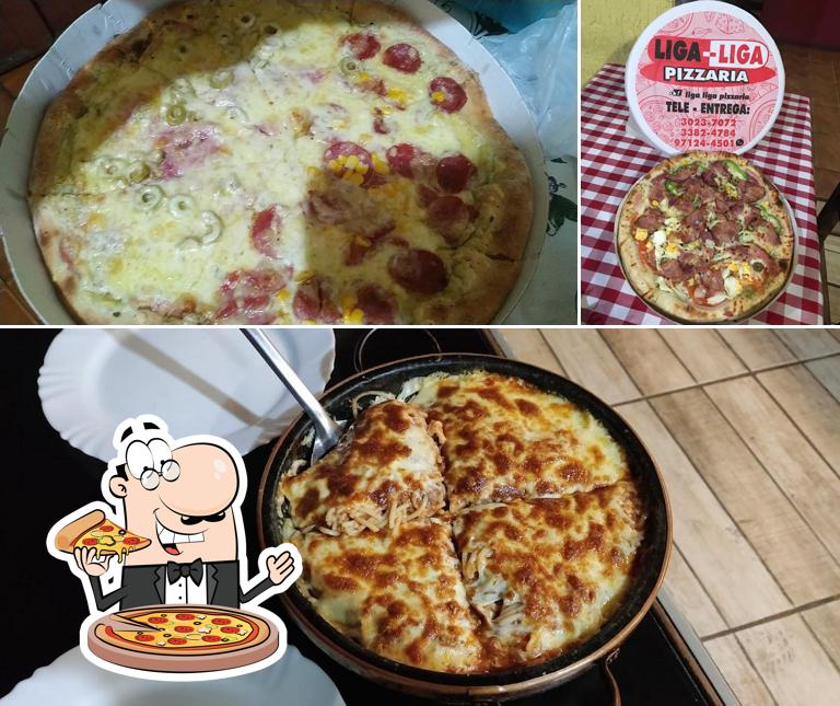 Consiga pizza no Liga Liga Pizzaria Tele Entrega