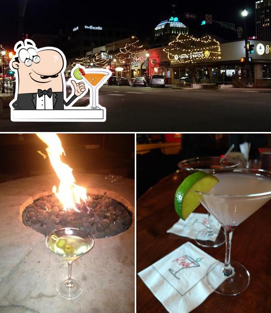 The photo of drink and exterior at Red Martini