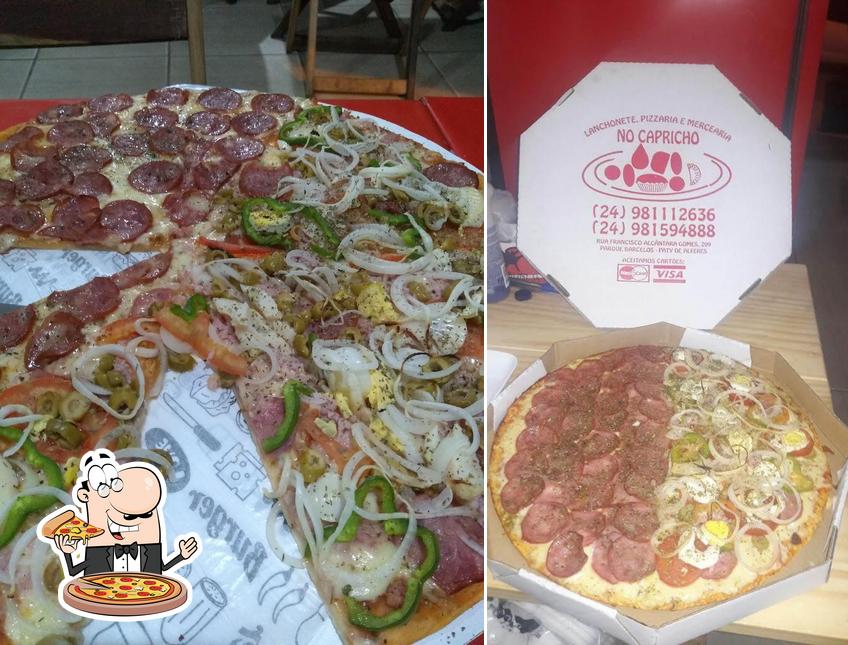 Consiga pizza no Lanchonete E Pizzaria NO CAPRICHO