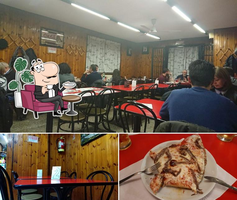 Tra le varie cose da Bar Pizzeria Anna si possono trovare la interni e cibo