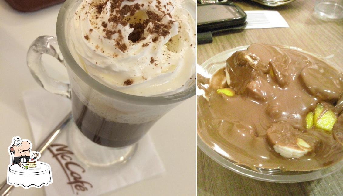 McCafé serve uma escolha de pratos doces