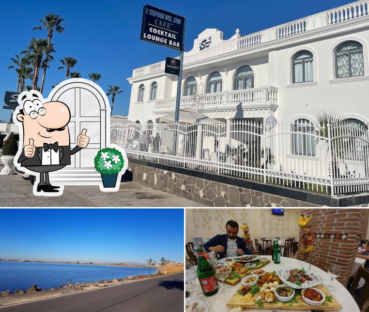 La esterno e cibo del ristorante