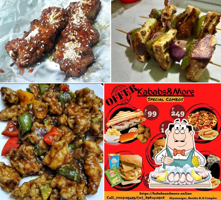 Try out seafood at Kababs & More