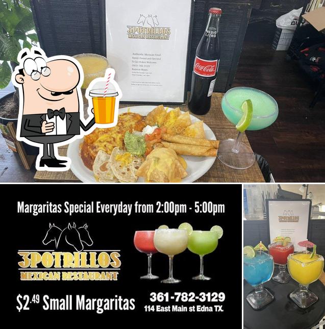 Enjoy a drink at 3 Potrillos Mexican Restaurant
