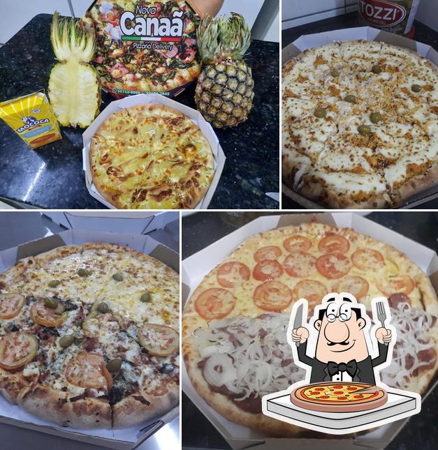 No Nova Canaã Pizzaria E Delivery, você pode conseguir pizza