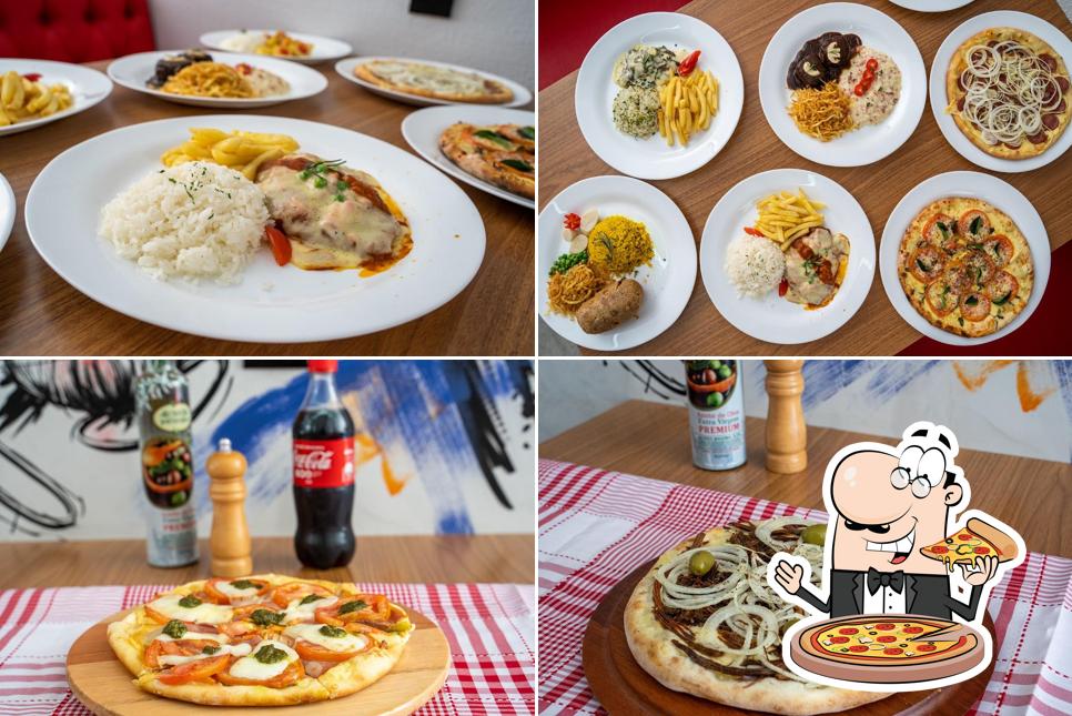 Consiga diferentes tipos de pizza