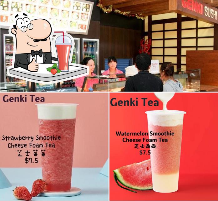 Enjoy a beverage at Genki Sushi &Genki Tea Griffith