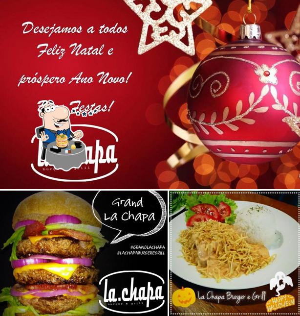 Comida em La Chapa Burger e Grill