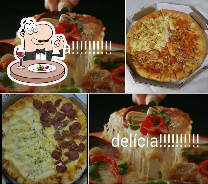 Comida em Pizzas tem tem