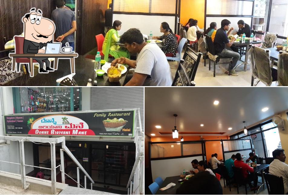 The interior of Donne Biryani mane